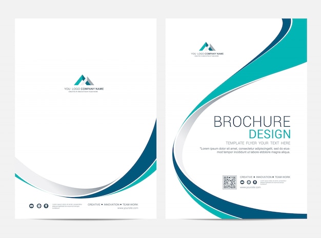 Brochure template flyer design vector background | Premium Vector