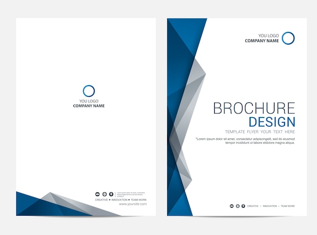 Premium Vector Brochure Template Flyer Design Vector Background