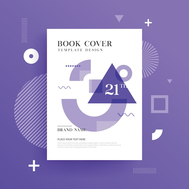 Premium Vector | Brochure template with geometric shapes
