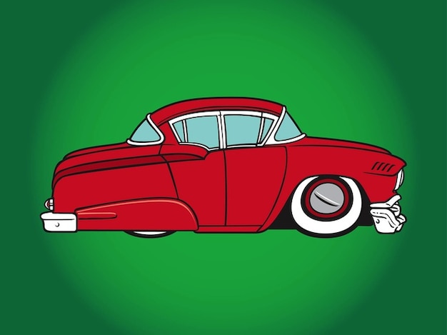 Broken old car cartoon icon