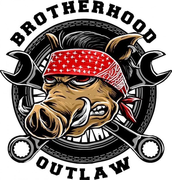 Premium Vector Brother boar hood Premium Vector Brother boar hood