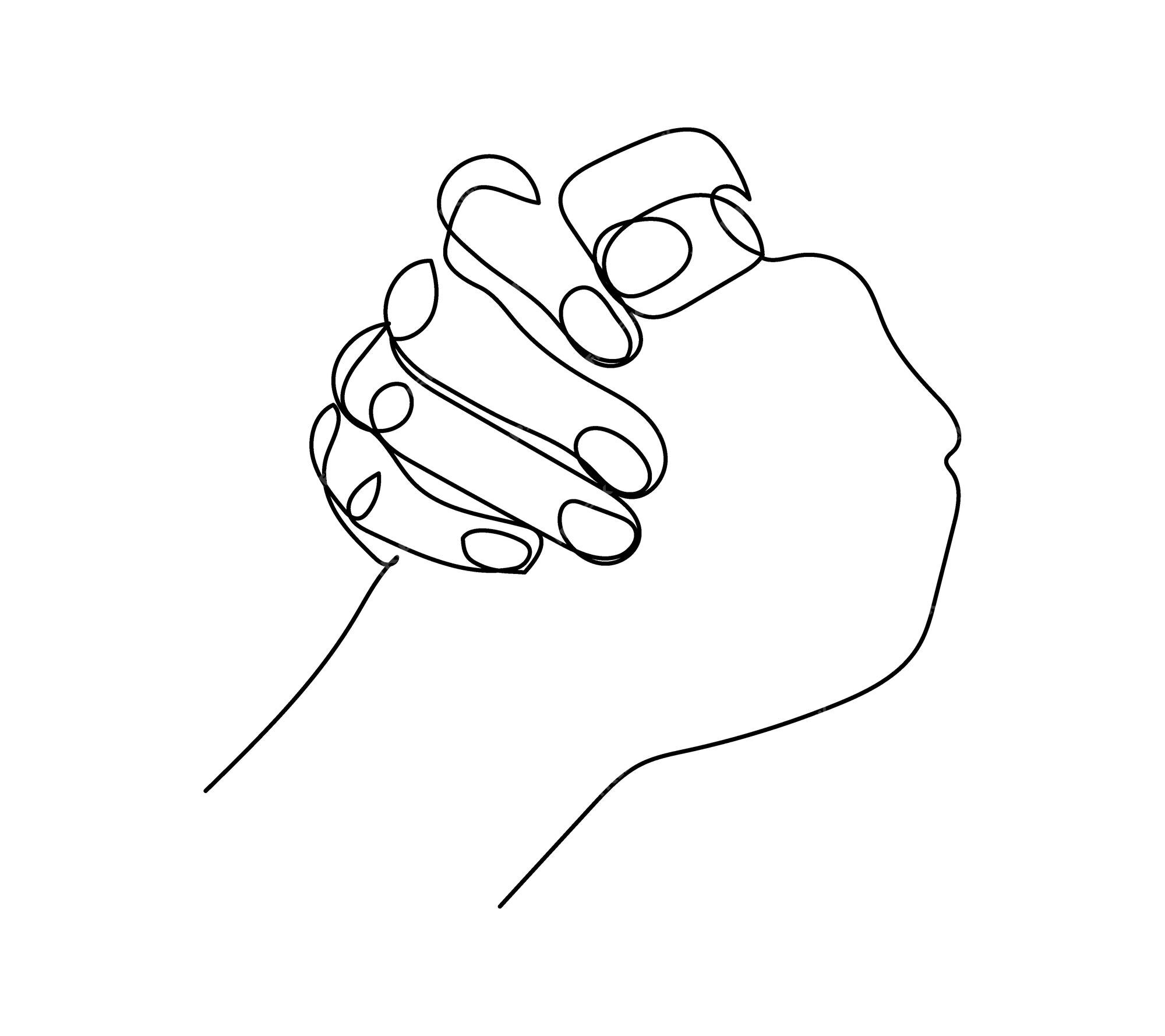 Premium Vector | Brotherly handshake one line art. continuous line ...