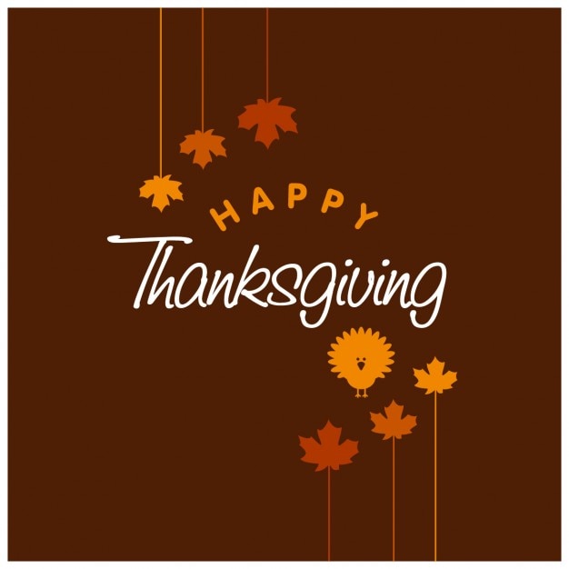 Brown background with leaves for thanksgiving
day