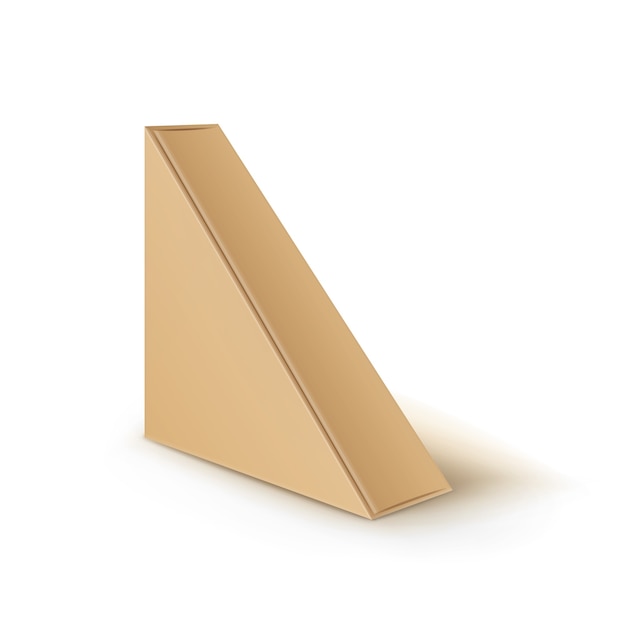 Premium Vector | Brown blank cardboard triangle take away boxes ...