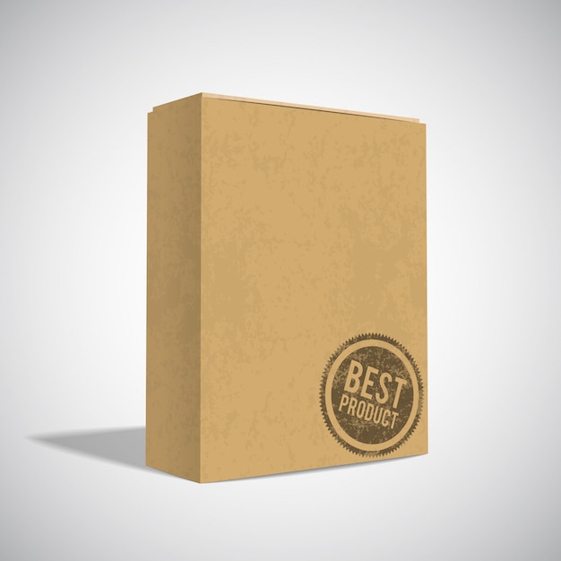Download Brown box mockup | Premium Vector
