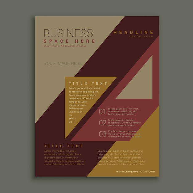 Free Vector Brown Business Brochure Template   Brown Business Brochure Template 1017 9446 