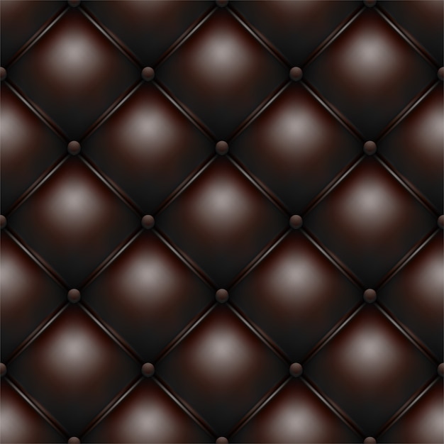 Premium Vector | Brown buttoned leather upholstery pattern texture