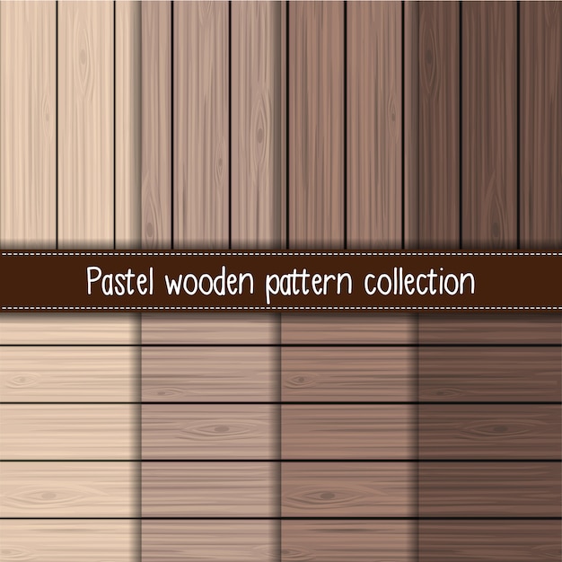 Premium Vector | Brown gradient wooden seamless pattern collection