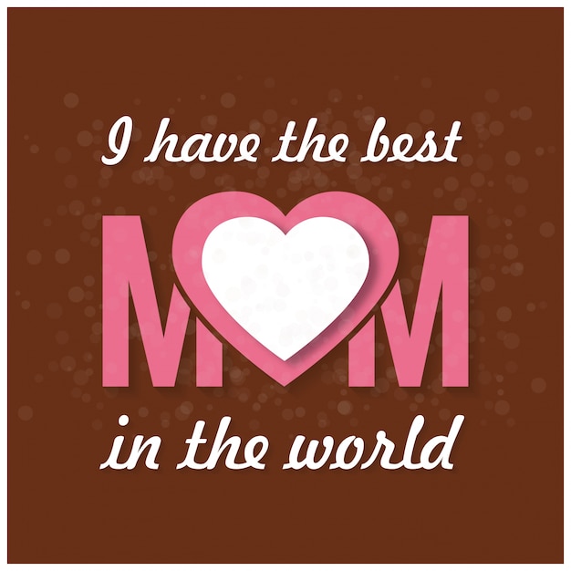 Brown mother\'s day lettering\
illustration