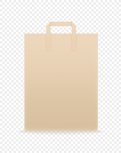 Download Premium Vector Brown Paper Craft Shopping Bag Template For Branding