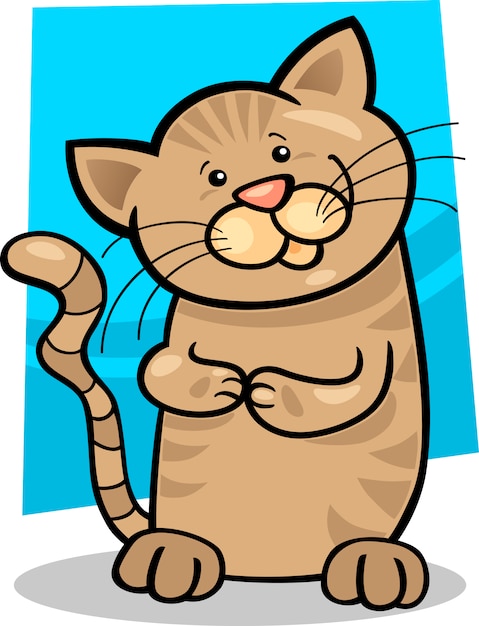 Premium Vector | Brown tabby kitten