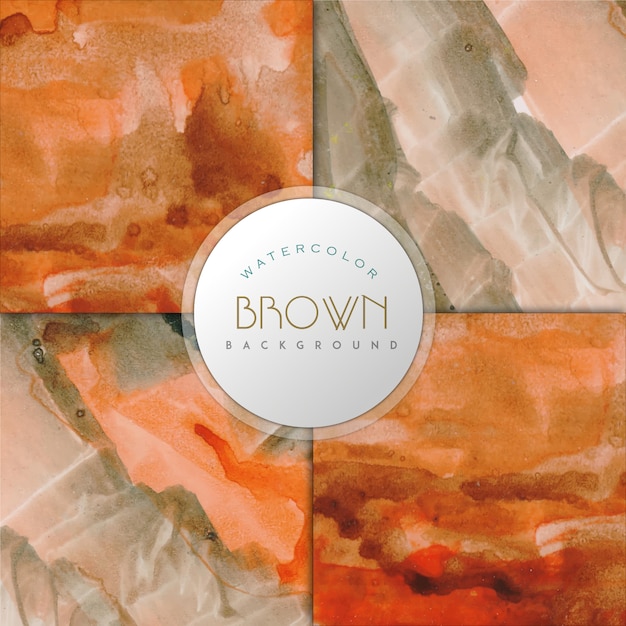 Download Brown watercolor effect background collection Vector | Free Download