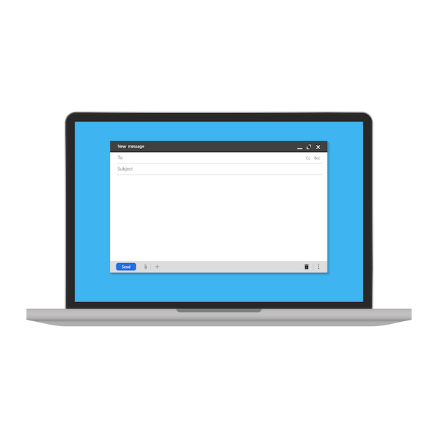 Download Premium Vector | Browser window in your laptop