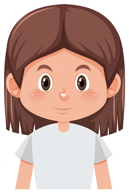 Free Vector | A Brunette Girl Character