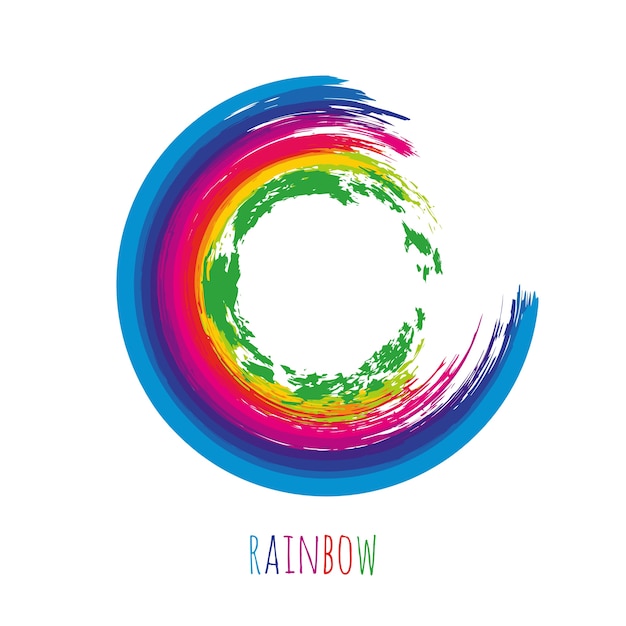 Download Free Brush Rainbow Circle For Your Design Colorful Frame Isolated Use our free logo maker to create a logo and build your brand. Put your logo on business cards, promotional products, or your website for brand visibility.