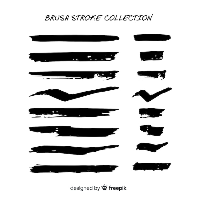 Download Free Vector | Brush stroke collection