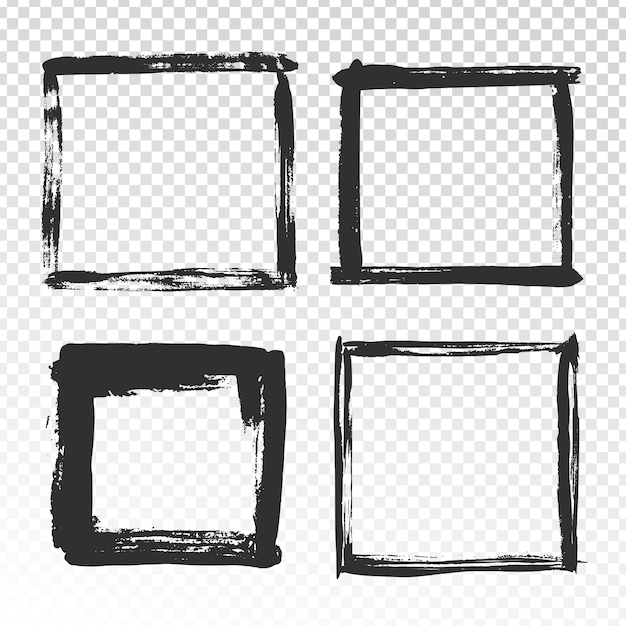 Download Brush strokes frame Vector | Premium Download