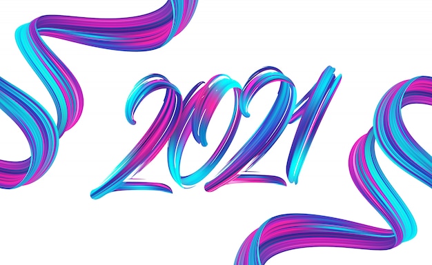 Happy New Year 2021 Calligraphy - free Wallpaper Nature