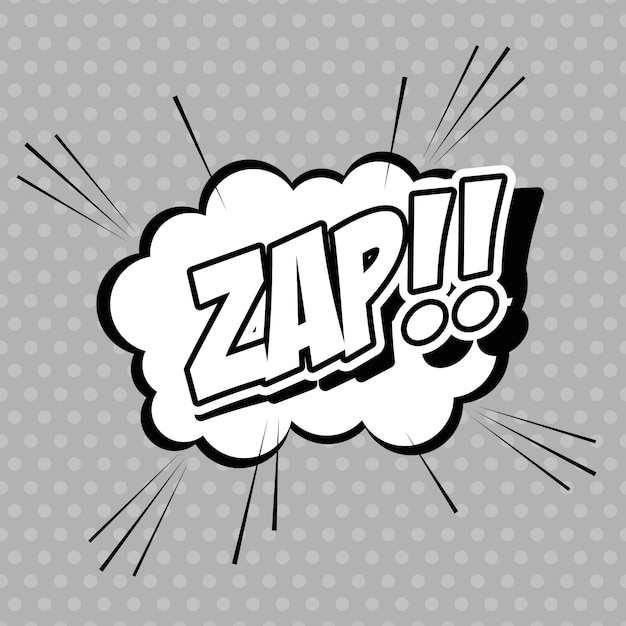 Premium Vector | Bubble pop art of zap icon. comic communication retro ...