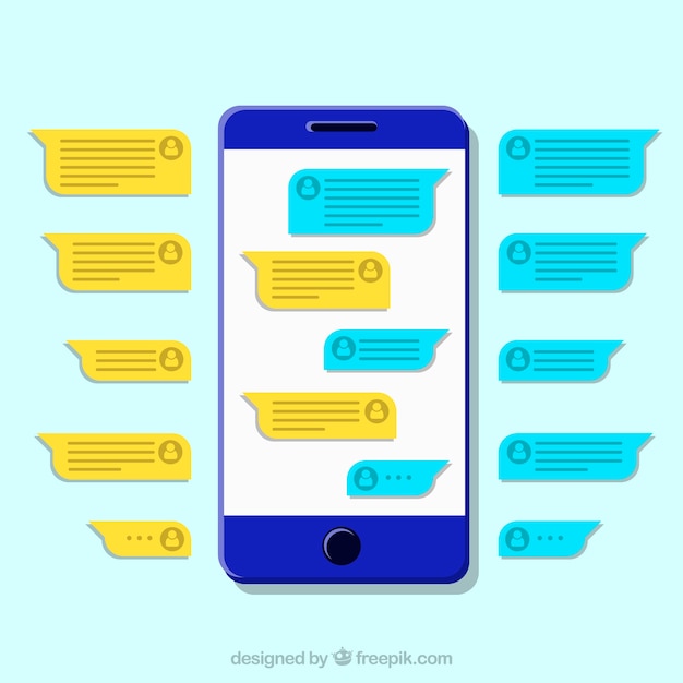 Free Vector | Bubbles chat for messenger app in flat style