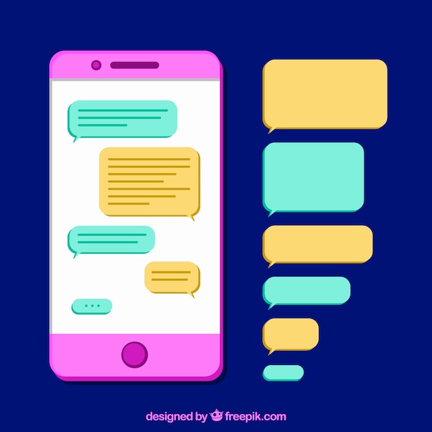 Free Vector | Bubbles chat for messenger app in flat style