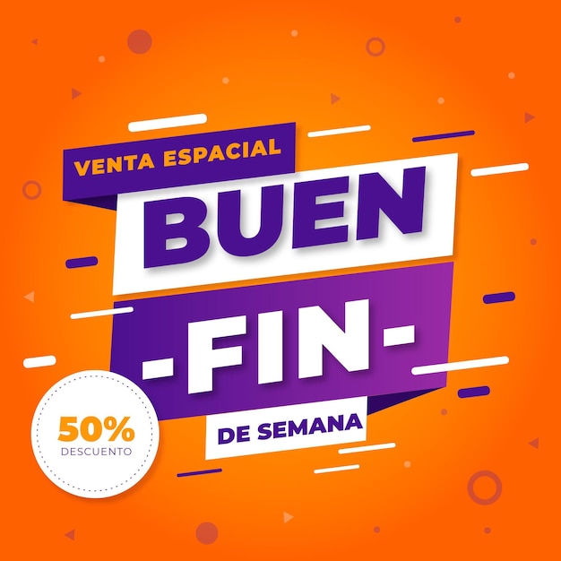 Premium Vector Buen fin banner concept