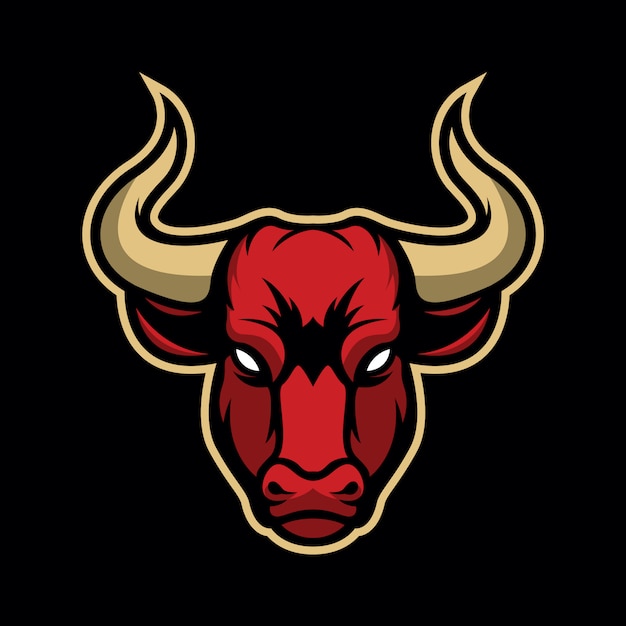 Buffalo or bull mascot logo | Premium Vector