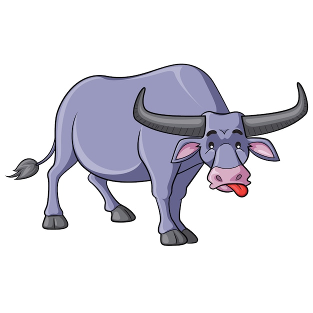 Premium Vector | Buffalo cartoon