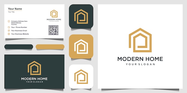 Download Free Build House Logo With Line Art Style Home Build Abstract For Logo Use our free logo maker to create a logo and build your brand. Put your logo on business cards, promotional products, or your website for brand visibility.