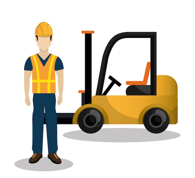 Premium Vector | Builder constructor worker icon