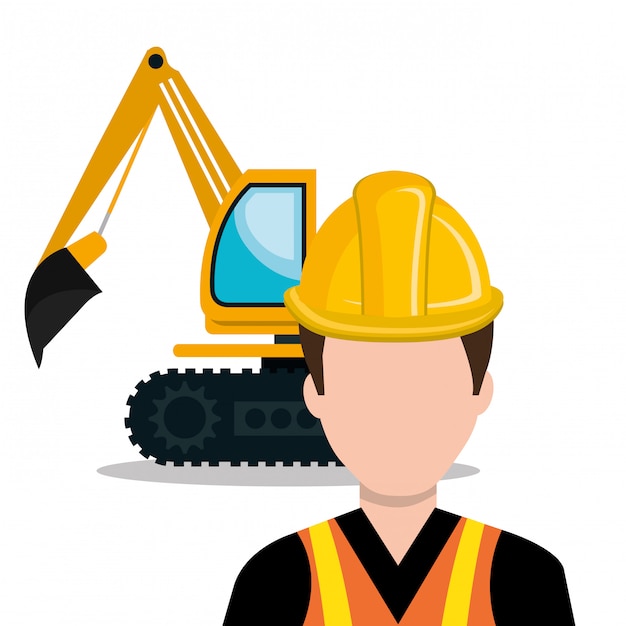 Premium Vector | Builder constructor worker icon