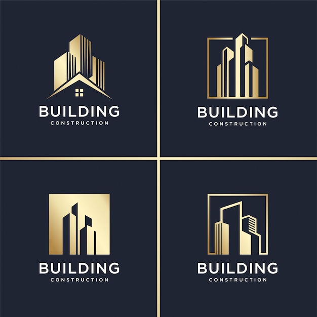 Download Free Building Abstract Logo Set Golden Modern Concept Gradient Use our free logo maker to create a logo and build your brand. Put your logo on business cards, promotional products, or your website for brand visibility.