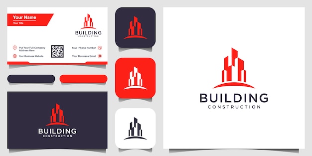 Download Free Building Construction Logo Design Inspiration And Business Card Use our free logo maker to create a logo and build your brand. Put your logo on business cards, promotional products, or your website for brand visibility.