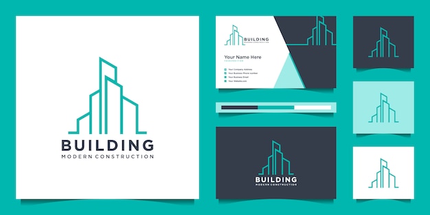 Download Free Building Design Logos With Line Style Symbol For Construction Use our free logo maker to create a logo and build your brand. Put your logo on business cards, promotional products, or your website for brand visibility.