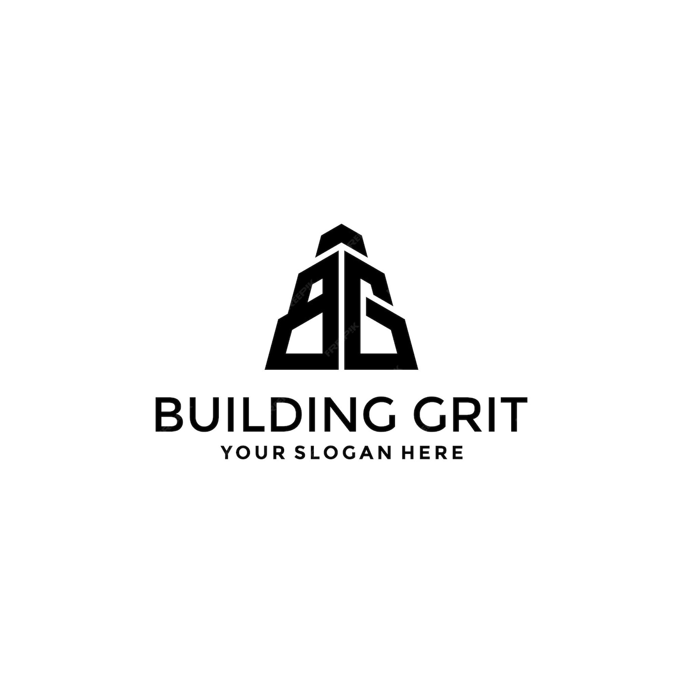Premium Vector | Building grit logo design template