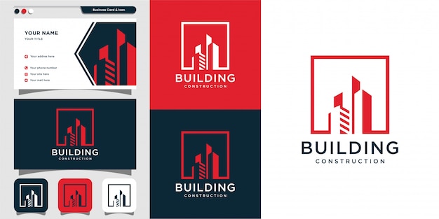Download Free Building Logo Construction And Business Card Design Icon Modern Use our free logo maker to create a logo and build your brand. Put your logo on business cards, promotional products, or your website for brand visibility.