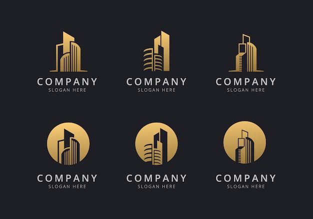 Download Free Building Logo Template With Golden Style Color For The Company Use our free logo maker to create a logo and build your brand. Put your logo on business cards, promotional products, or your website for brand visibility.
