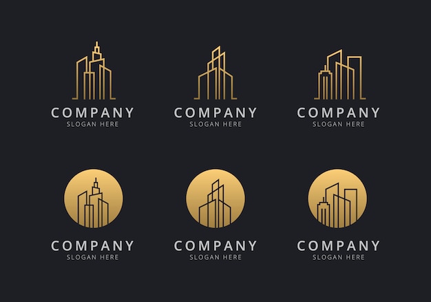 Download Free Building Logo Template With Golden Style Color For The Company Use our free logo maker to create a logo and build your brand. Put your logo on business cards, promotional products, or your website for brand visibility.