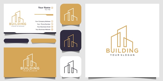 Download Free Building Logo With Line Art Concept City Building Abstract For Use our free logo maker to create a logo and build your brand. Put your logo on business cards, promotional products, or your website for brand visibility.