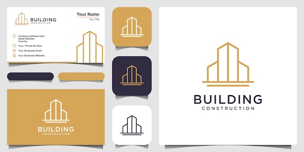 Download Free Building Logo With Line Art Style City Building Abstract For Logo Use our free logo maker to create a logo and build your brand. Put your logo on business cards, promotional products, or your website for brand visibility.