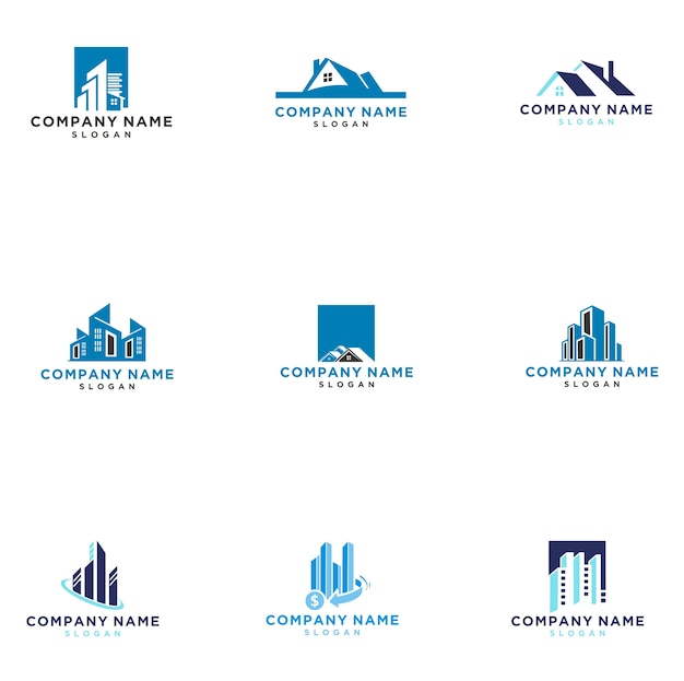 Download Free Building Real Estate Set Collection Logo Premium Vector Use our free logo maker to create a logo and build your brand. Put your logo on business cards, promotional products, or your website for brand visibility.