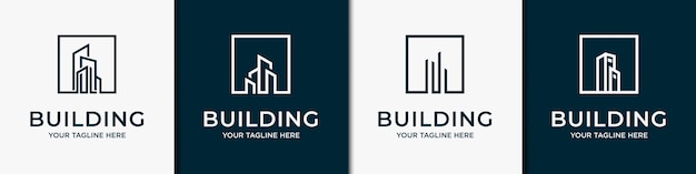 Download Free Building Set Logo Design With Line Concept City Building Abstract Use our free logo maker to create a logo and build your brand. Put your logo on business cards, promotional products, or your website for brand visibility.