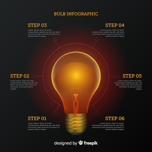 Bulb Infographic | Free Vector