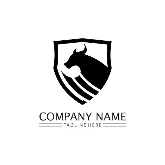 Premium Vector | Bull and buffalo head cow animal mascot logo design ...