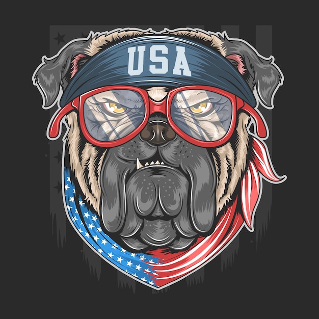 dog flag bandana