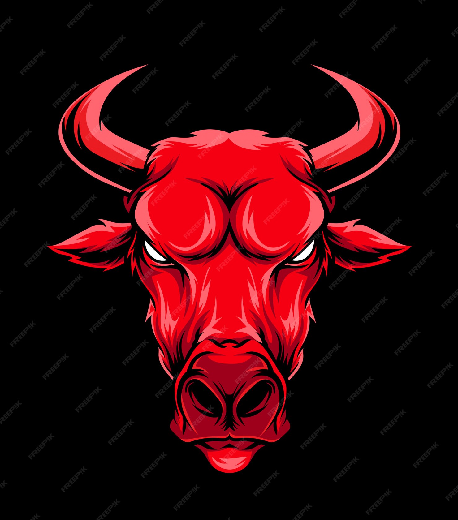 Premium Vector Bull Head Vector