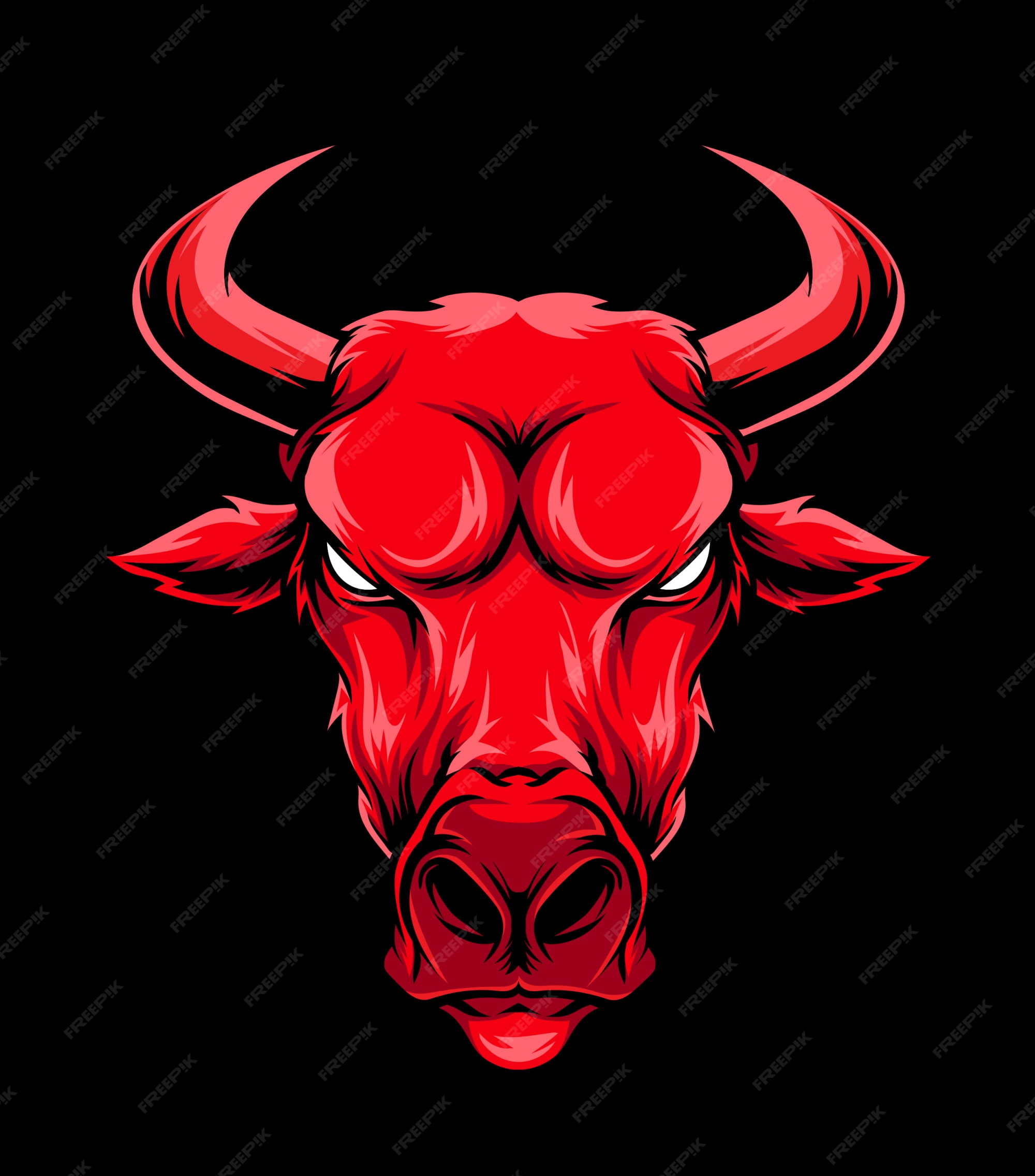 Premium Vector | Bull head vector