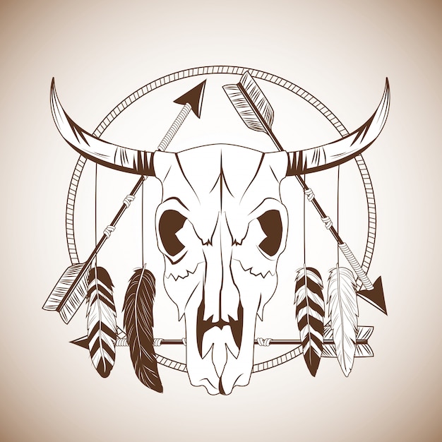 Download Bull skull icon | Premium Vector