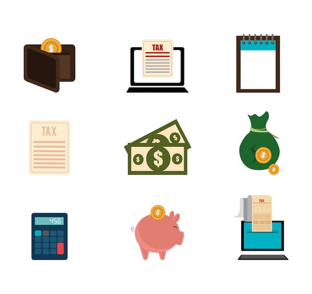 Download Free Vector Bundle Of Business Set Icons
