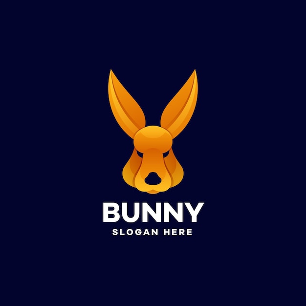 Premium Vector | Bunny head gradient logo